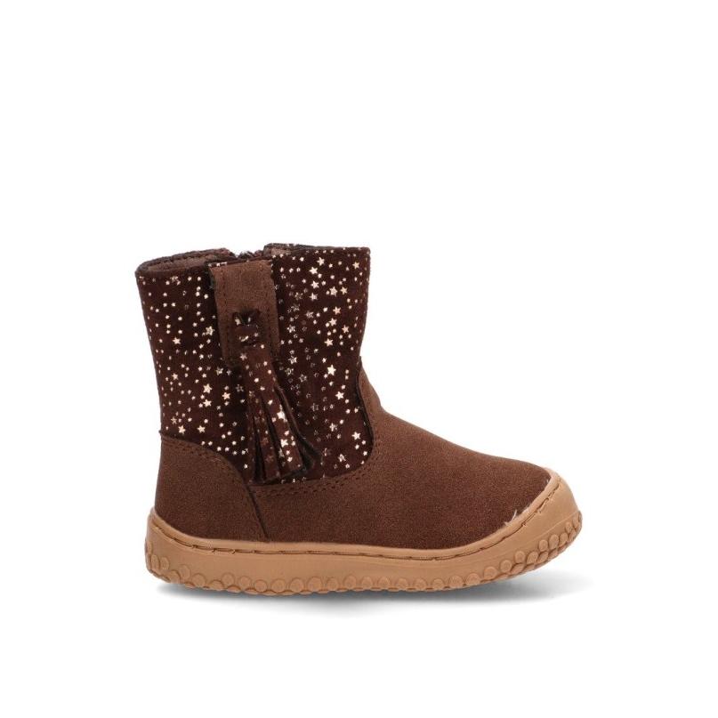 Botin Etika - Niña - Suela Plana - Modelo 110587 - Color Café