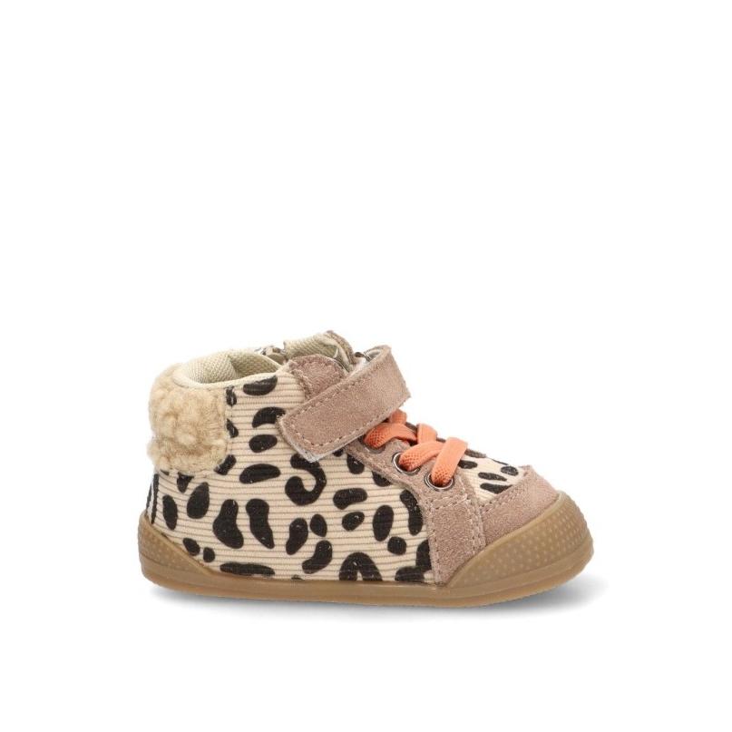 Botin Respetuoso/barefoot Bubble Bobble - Niña - Suela Plana - Modelo C1882 - Color Leopardo