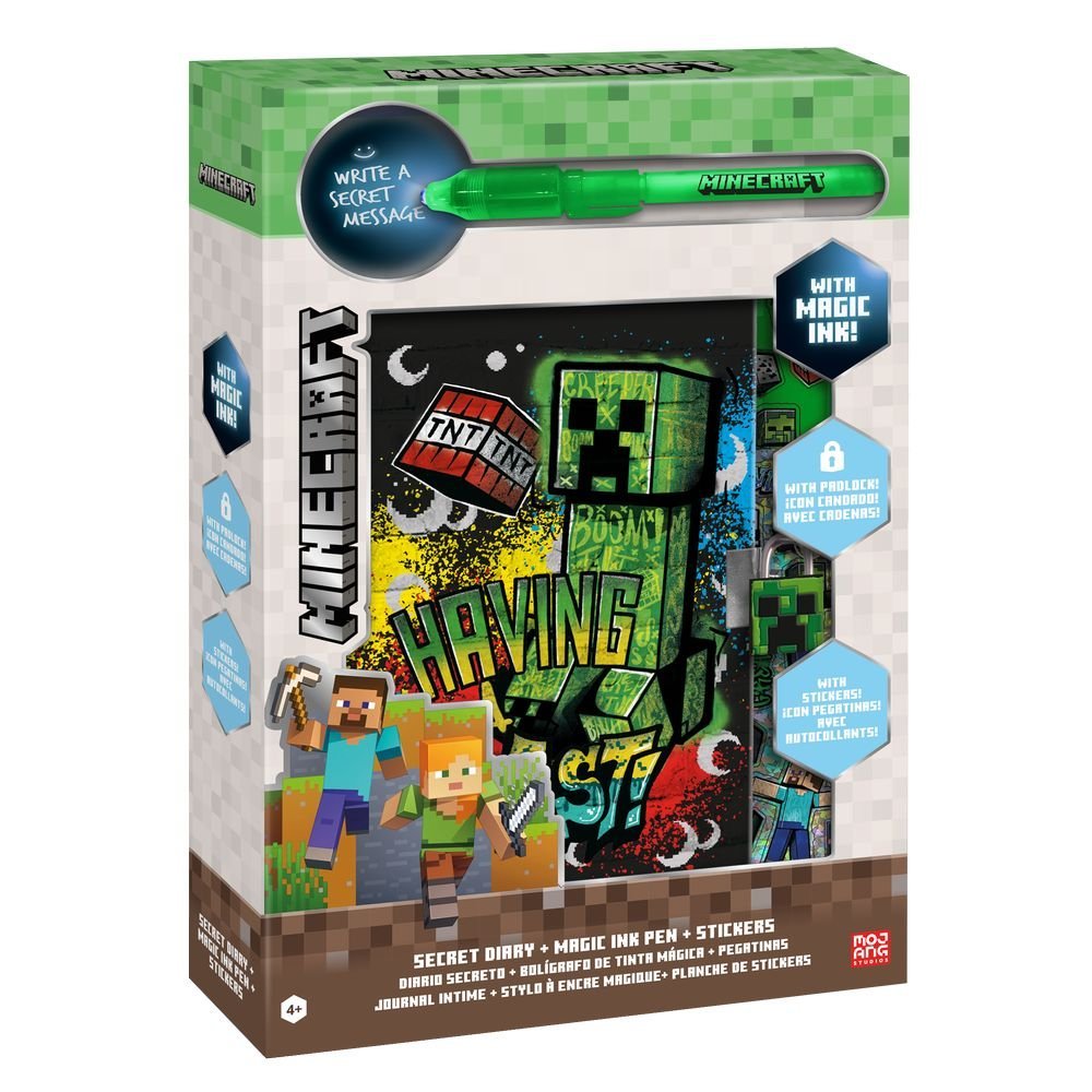KIDS DIARIO CON BOLIGRAFO MAGICO MINECRAFT MINECRAFT
