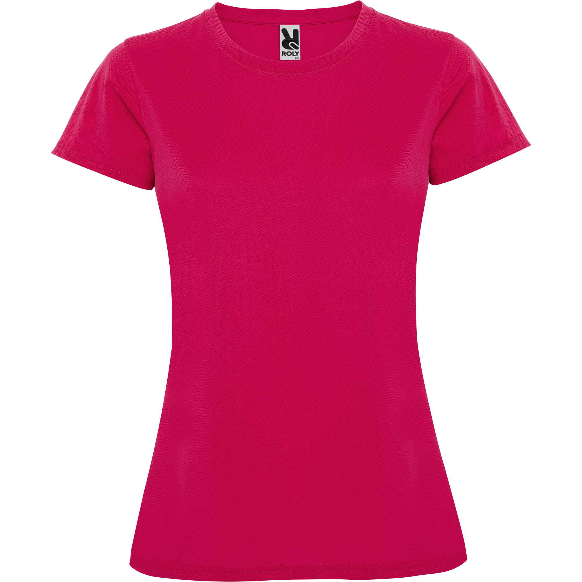 Camiseta Deporte Entallada Manga Corta para Mujer Roly Montecarlo , Poliéster Piqué, 150g/m²