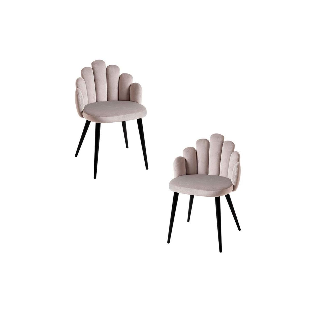 Regalos Miguel - Packs Sillas Comedor - Pack 2 Sillas Hand Terciopelo Patas Negras