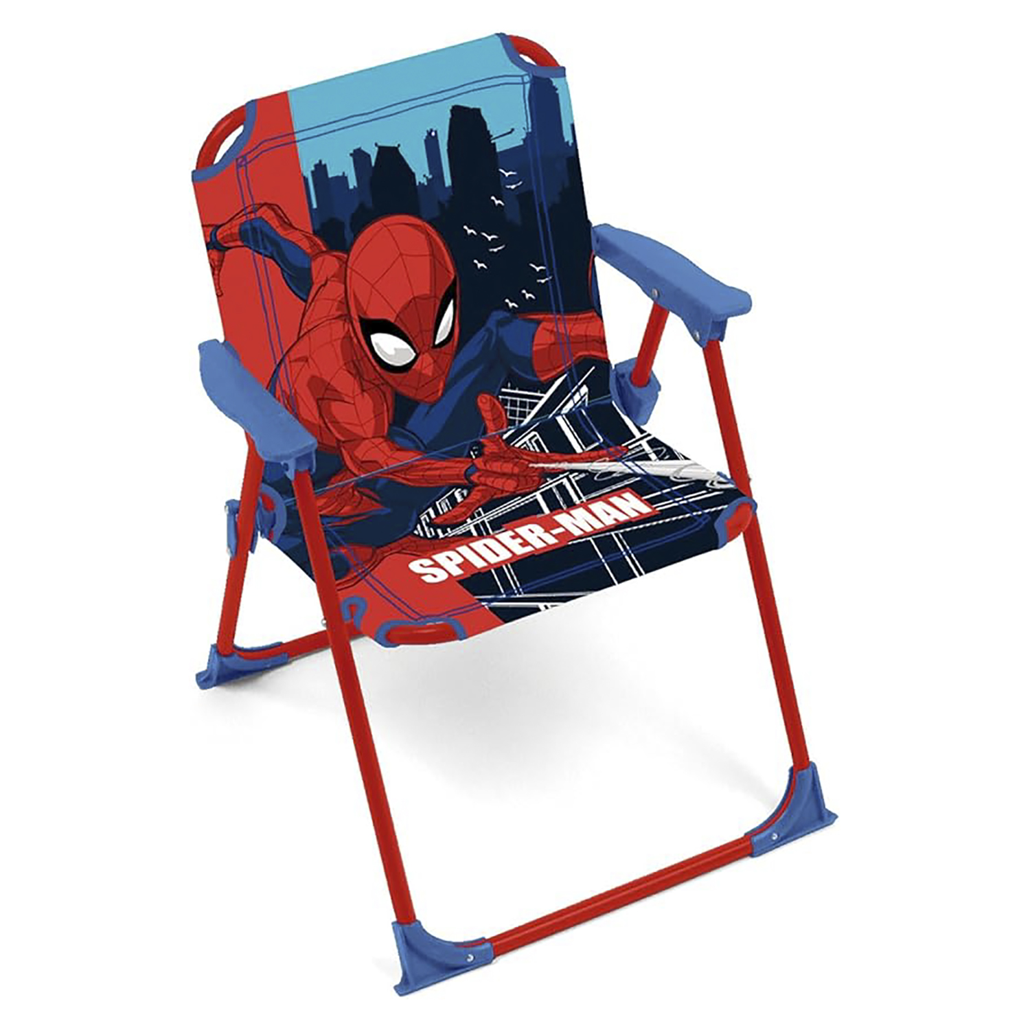 Silla Plegable con Brazos de 38x32x53cm Animado, Silla para  Niños para Playa, Camping, Ligero y  Cómodo de Transportar, Silla Infantil, Resistente y segura, Uso interior o Exterior Dispone de cierre de seguridad para Evitar el plegado durante su uso