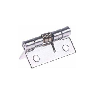 CA Bisagras para puertas de gabinetes, 1 pieza, 2 pulgadas de largo, de acero inoxidable, con cierre automático, bisagra de resorte para esquinas, para reparación de muebles y gabinetes.
