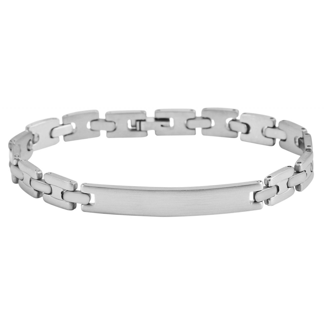 Akzent® Pulsera Prateada em Aço Inoxidável - 0174