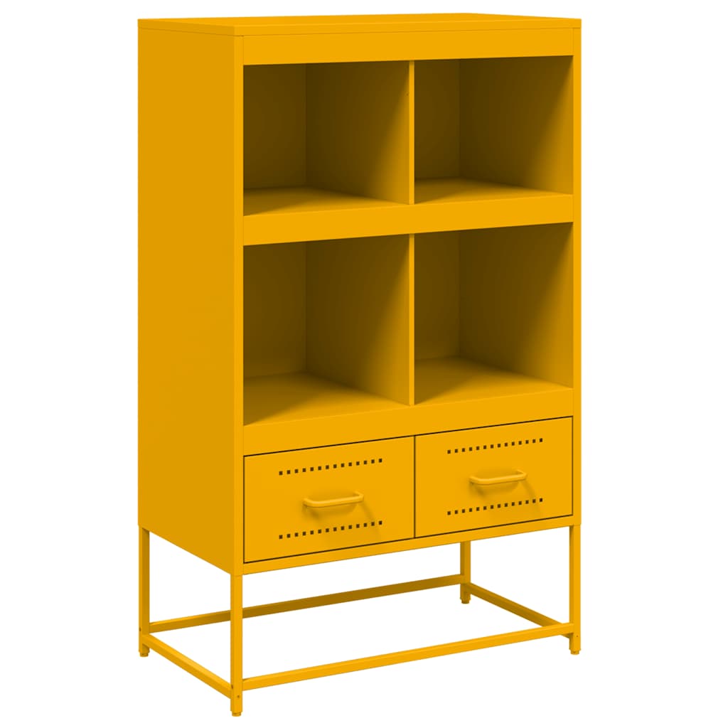 vidaXL Aparador de acero 68x39x111,5 cm en color Negro/Amarillo/Verde y más