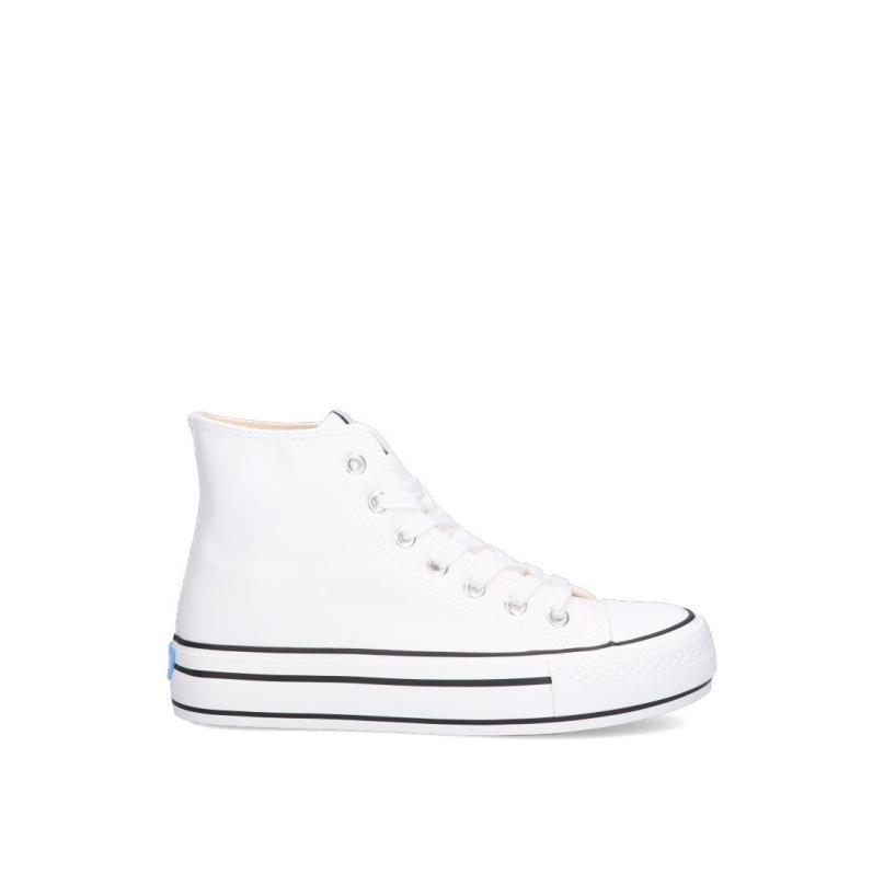 Zapatillas Basket Mustang - Mujer - Suela Plana - Modelo 60172 - Color Blanco