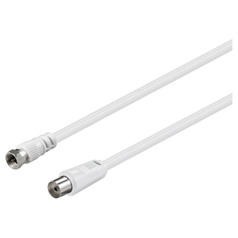 Conexión de antena de TV hembra a F macho 2.5m