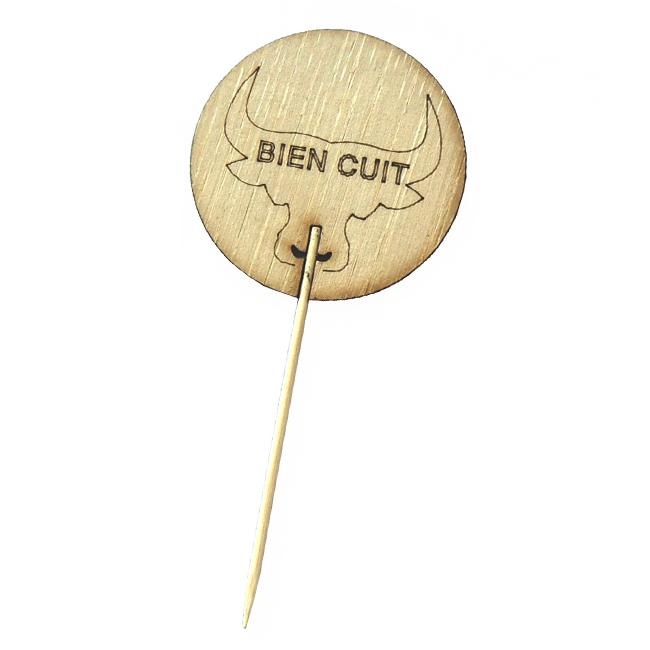 MONOUSO | Steak Marker Bien Hecho 9cm (60 Uds)