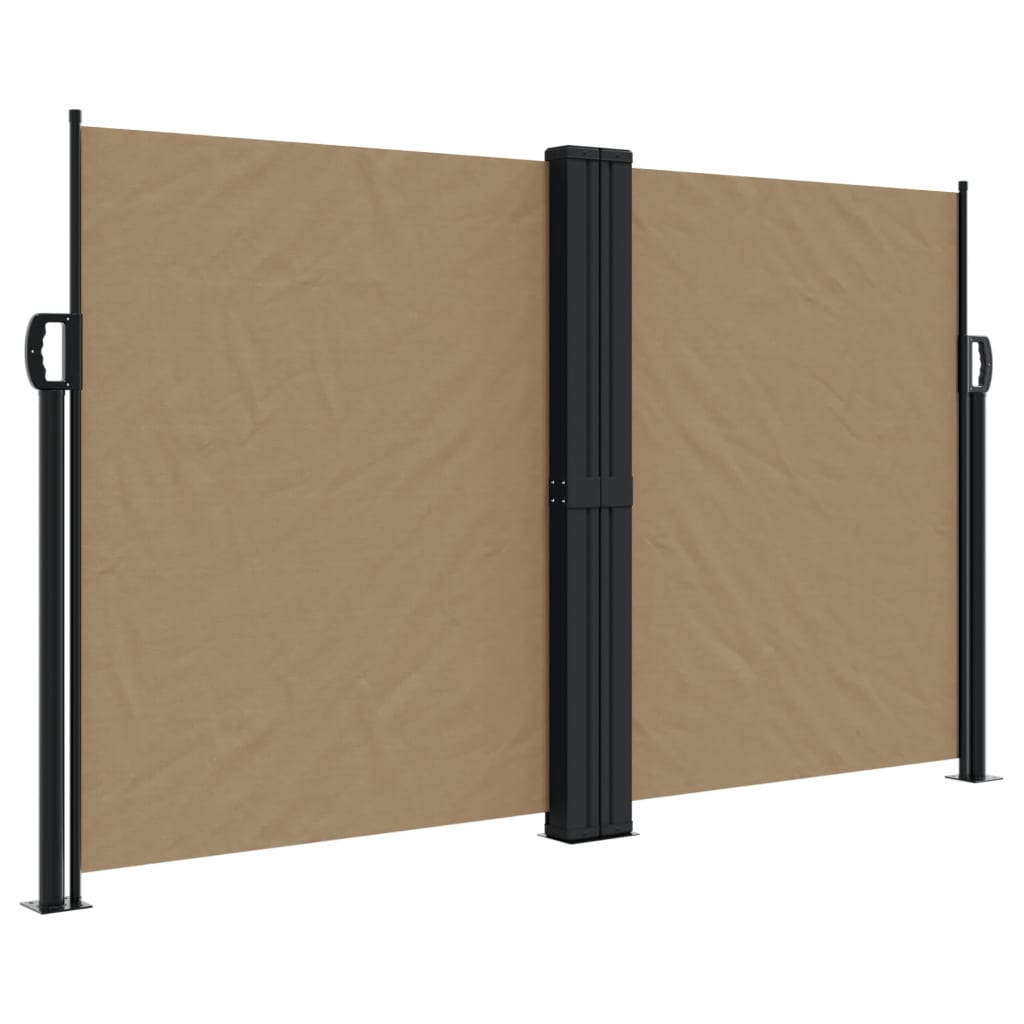 vidaXL Toldo lateral retráctil 140x600 cm Color Negro, Crema, Azul