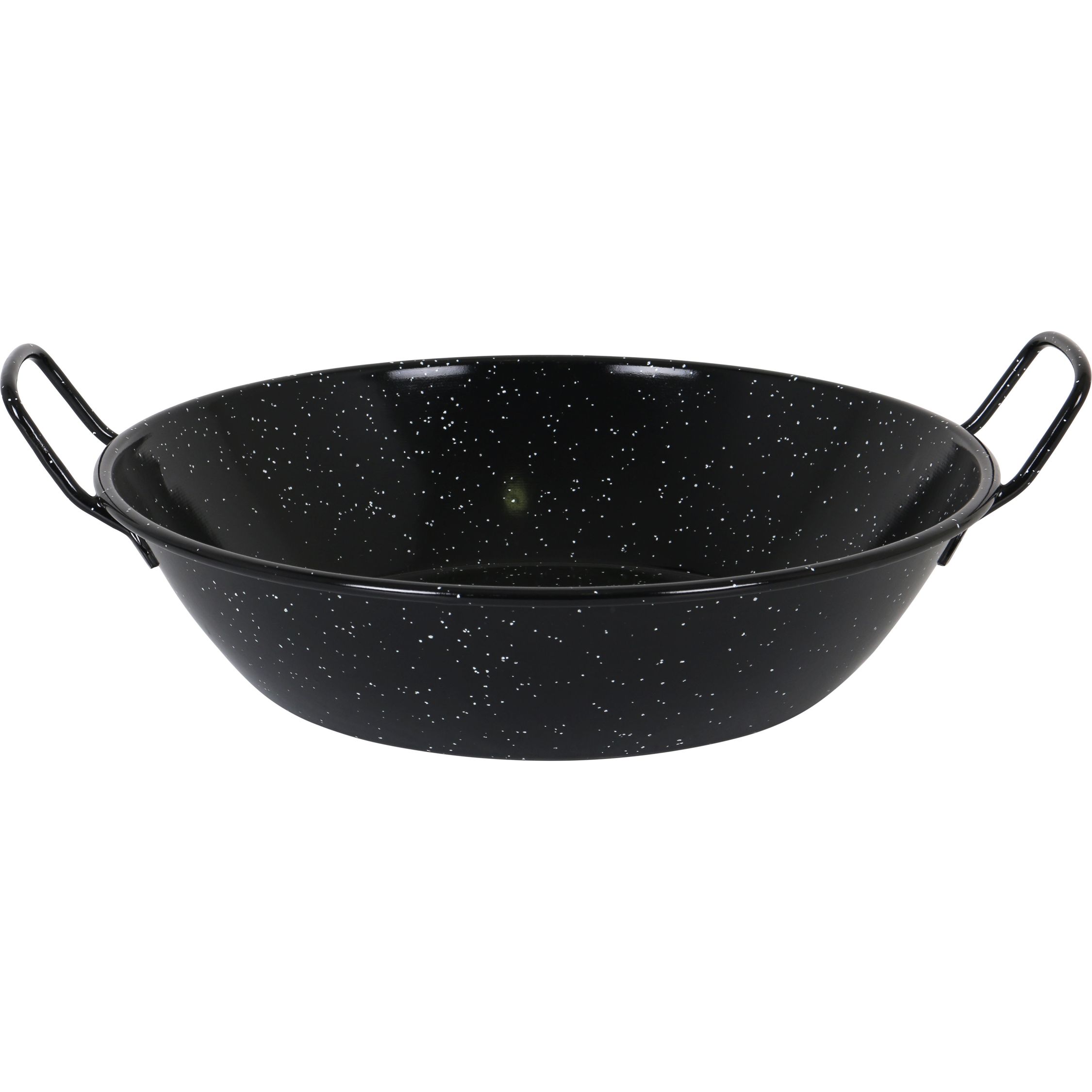 La Estrella - Paellera jaspeada honda bordonada 34cm, 6-3 litros, acero vitrificado - Alta calidad y durabilidad, antiadherente con mango ergonómico