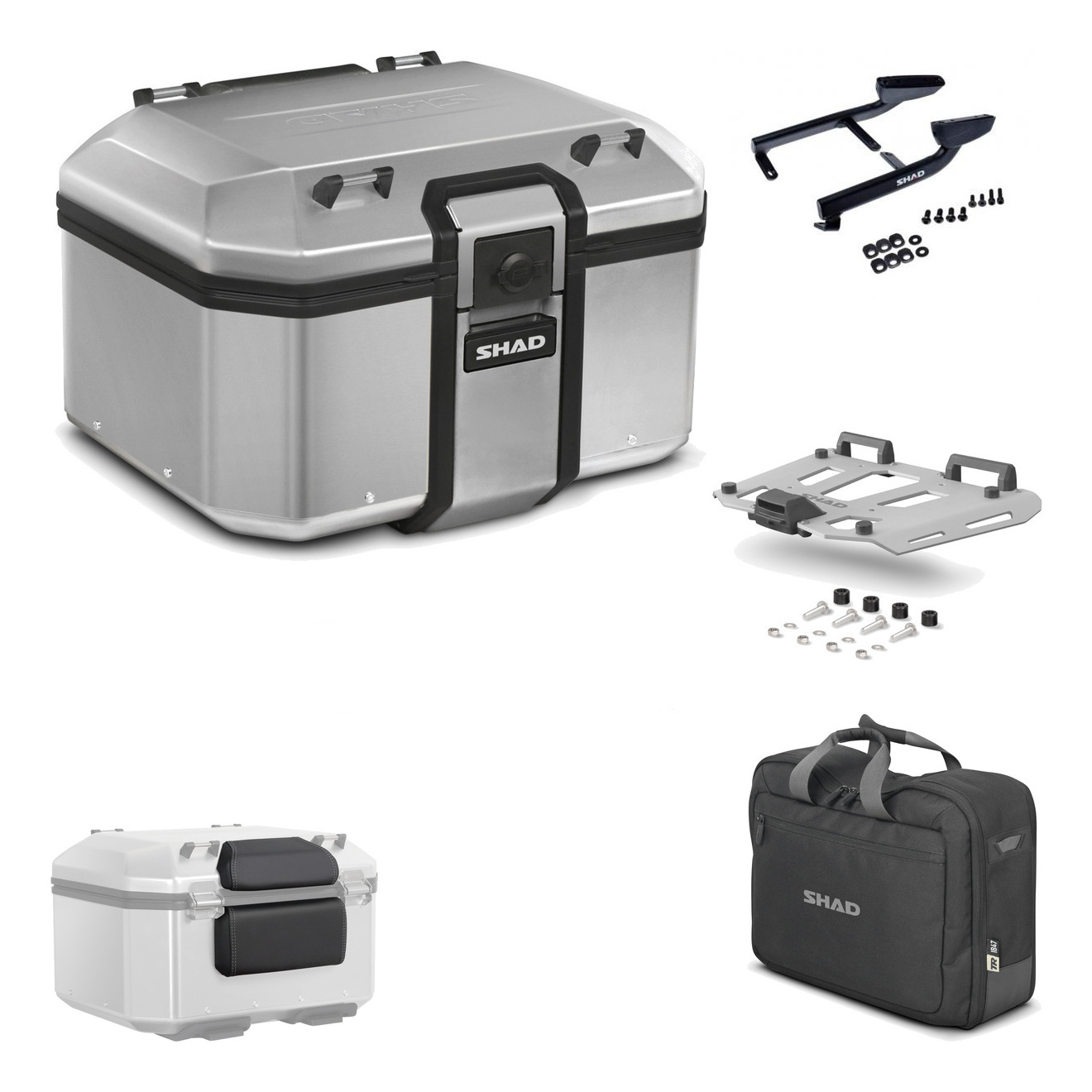 Baul Trasero + Herraje Montaje + Parrilla + Accesorios Tr48 Terra KIT-188666