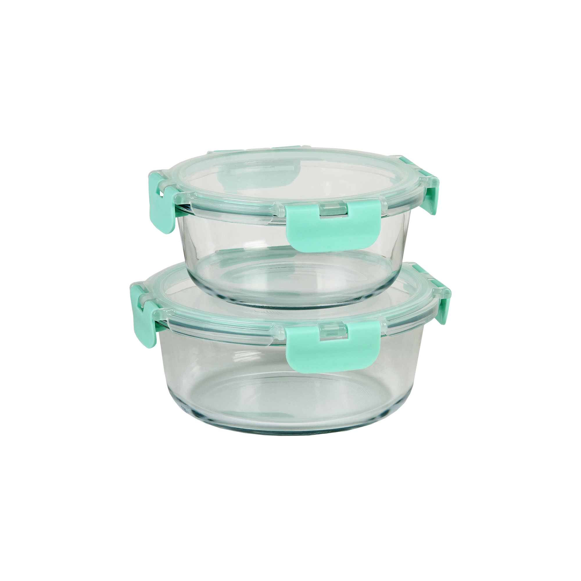 Cofan Set de 2 Fiambreras Redondas de Borosilicato Modelo Aghata Capacidad 620-950 ml