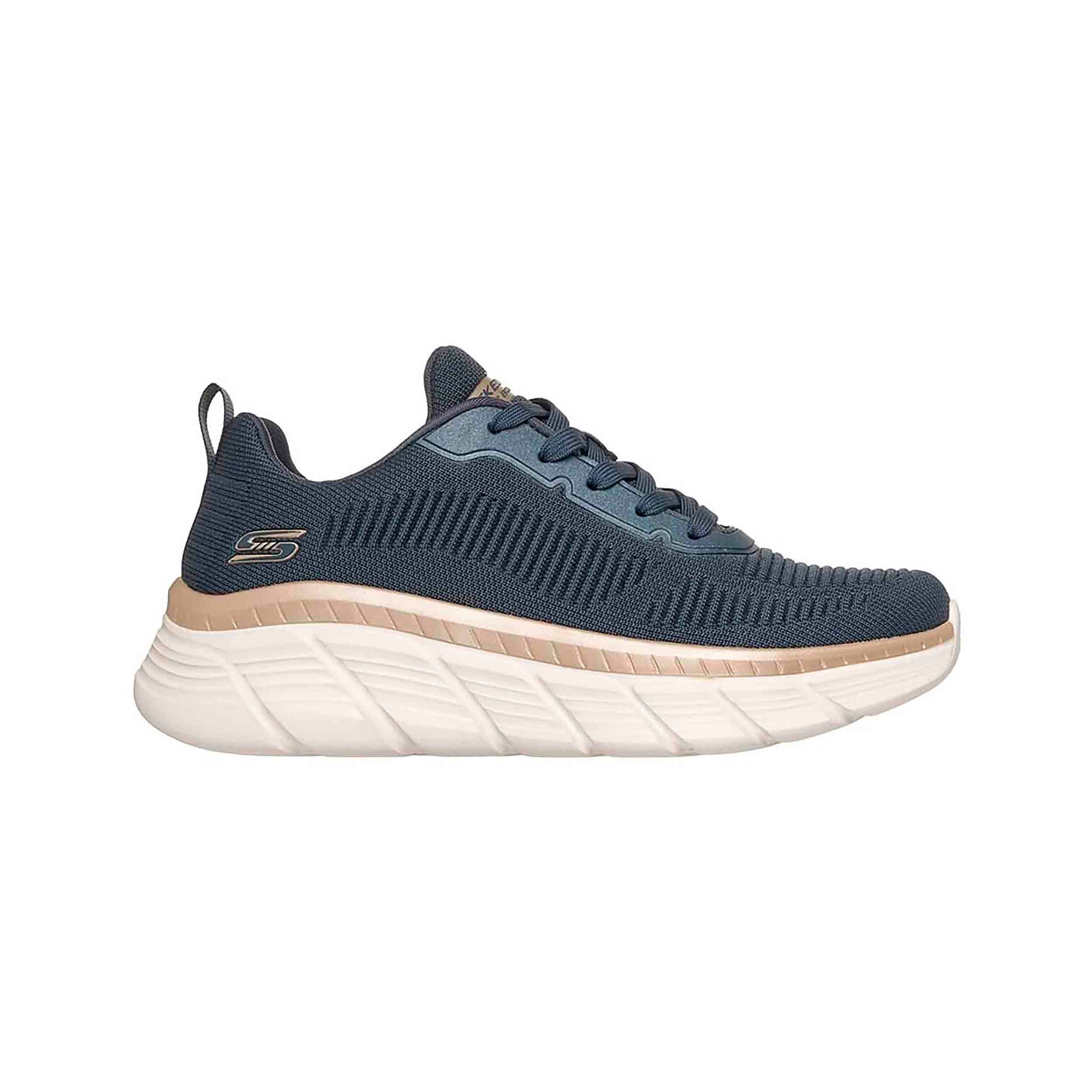 Skechers - Zapatillas Bobs Sport B Flex Hi Flying Hi para mujer con cuña de 5 cm y plantilla Memory Foam