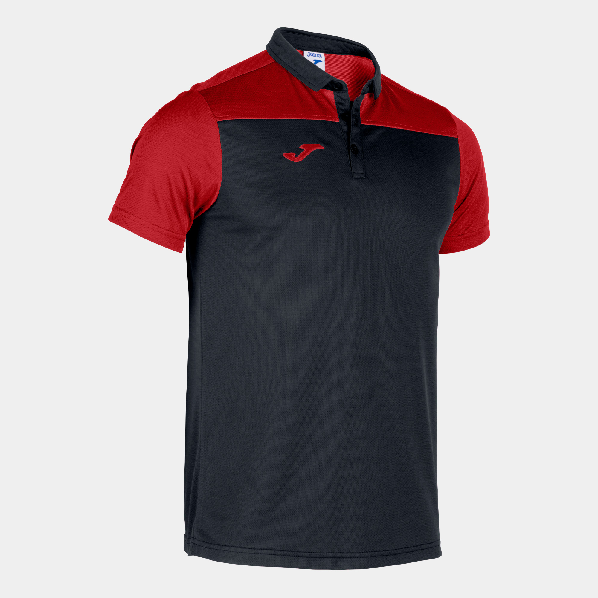 JOMA POLO MANGA CORTA HOBBY II NEGRO ROJO Talla 3XS Niño Junior