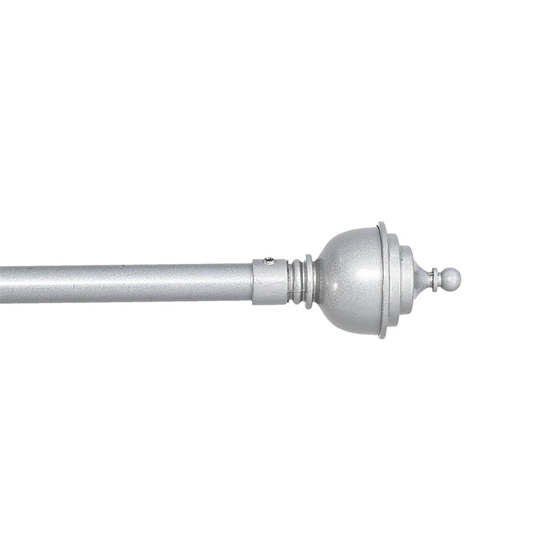Barra Cortina Extensible 19mm - Barra Cortinas fina para Salón Dormitorio - Palos Cortinas Delgado Torre - Barra Metal para Cortinas con Remate Moderno