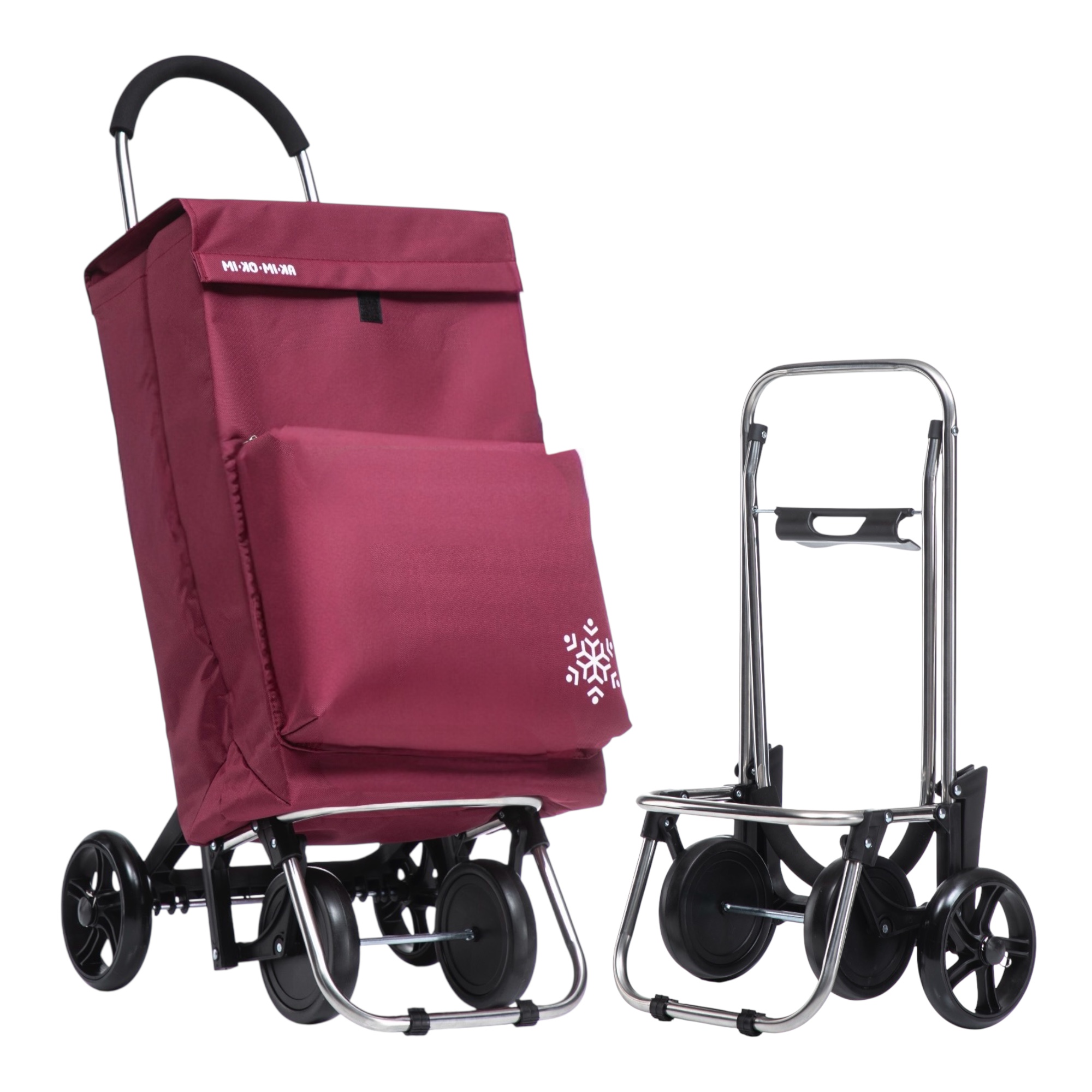 Carrito de Compra Plegable con Bolsa Térmica Impermeable y 4 Ruedas,Ligero, 94x44x38cm,40 litros,Resistente y Reutilizable,Carro de Compra Plegable, 4 Ruedas de Alta Resistencia,Carro Compra. (COMPRA-001)