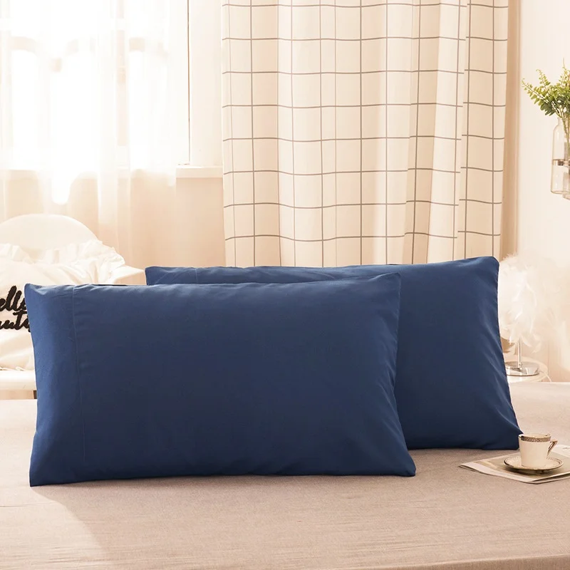 TK 2PCS Fundas Para Almohadas Cómodas Y Suaves Para El Dormitorio No Incluye Insert Material De Poliéster 100% Sin Impresión