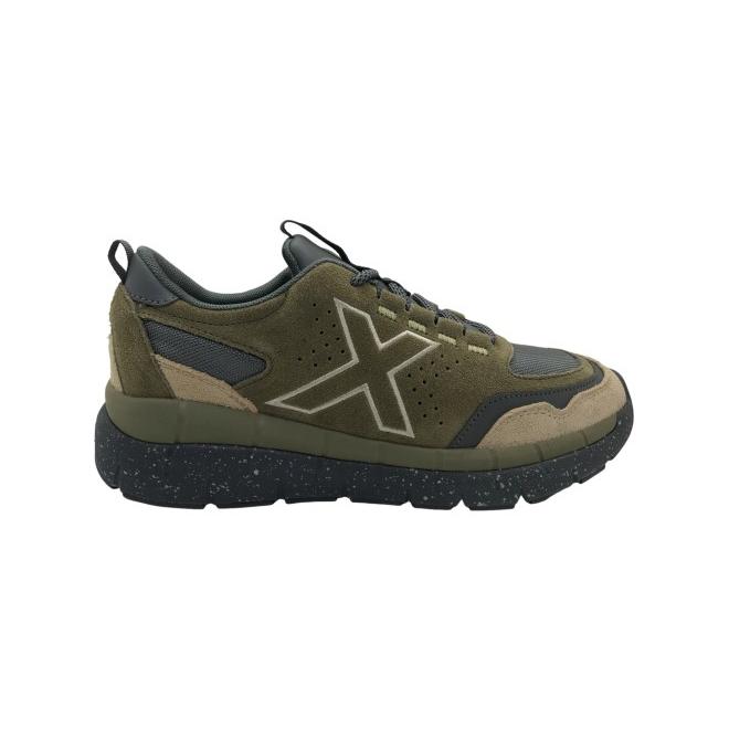 Sneaker Hombre Munich Kava 35 Verde Oliva: Confort Diario, Suela Gruesa y Estilo Casual para Otoño-Invierno