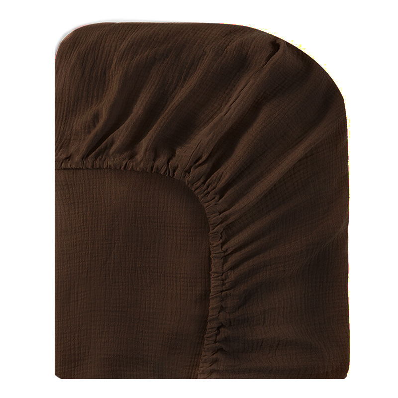 OmHO Sábana ajustable de gasa doble para bebé, funda de cama de crepé, funda de cambio multicolor y multitamaño