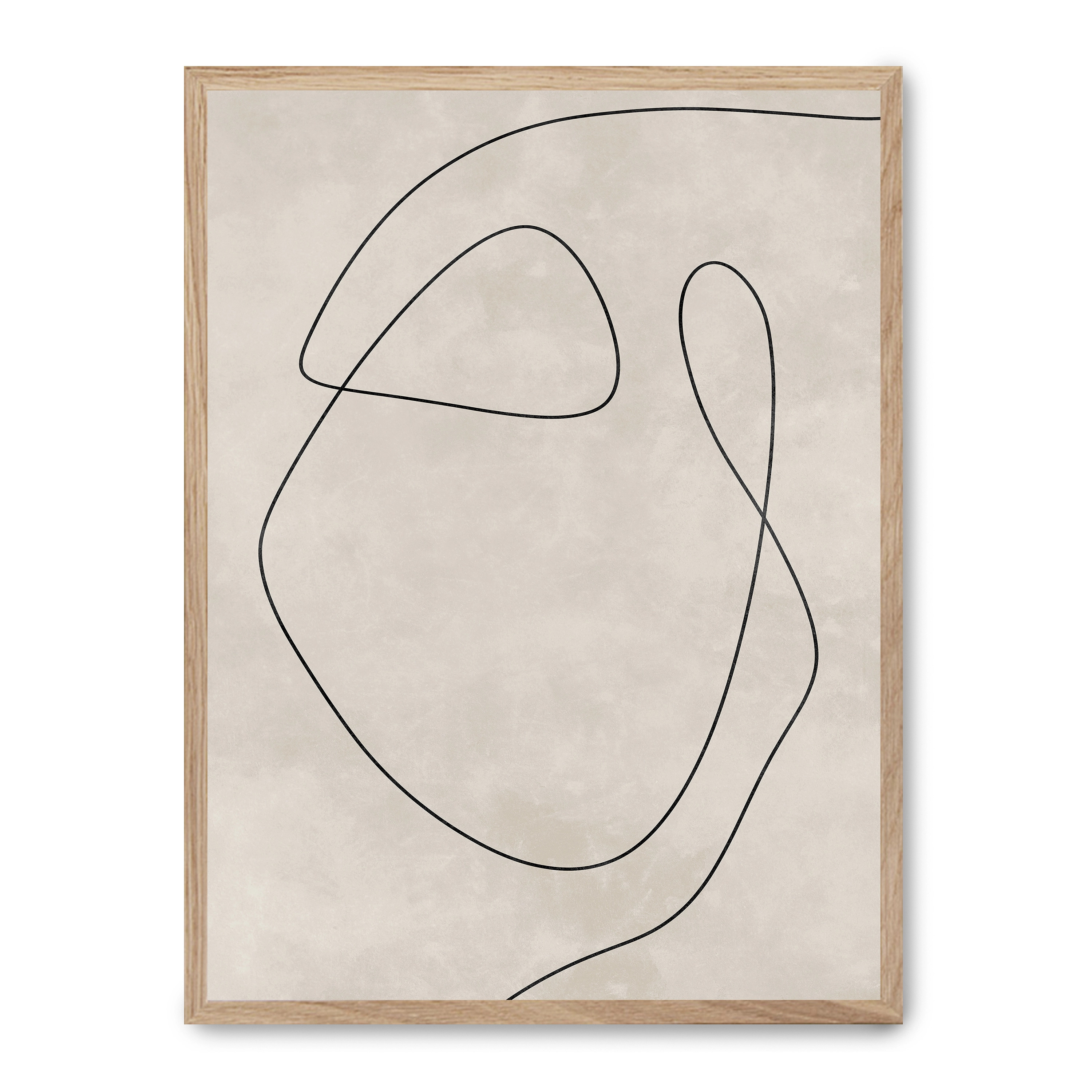 Cuadro simplicity is beauty i 30x40cm, Póster impreso en papel de primera calidad de 180gr, montado sobre marco de madera MDF acabado roble., Arte - Aesthetic