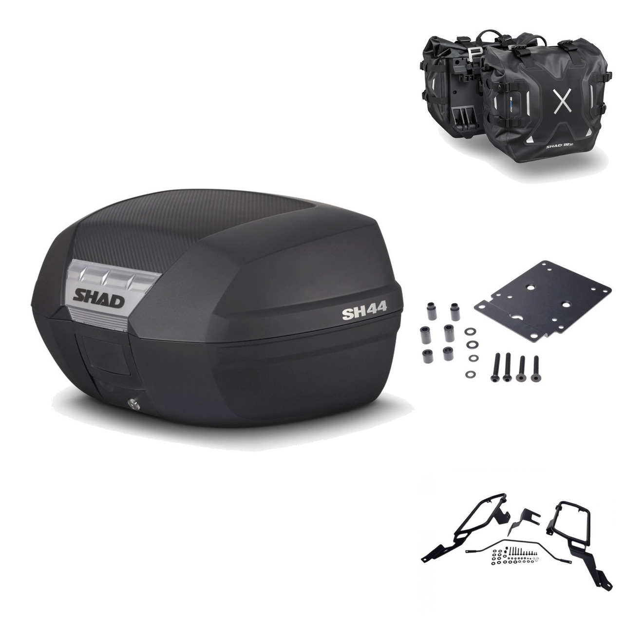 Tudetic Side Liner Motorcycle Trunk Kit - Expandable Saddle, Lockable Case for BMW F650GS, F700GS, F800GS (2008-2018) - Durable ABS Plastic, Quick Release Feature.