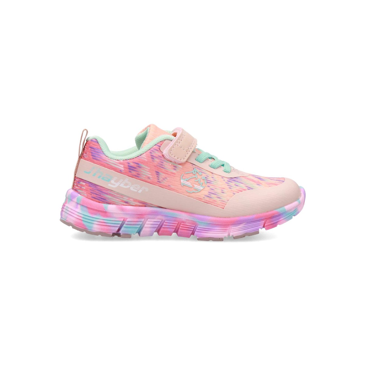 J´Hayber - Zapatillas deportivas niña Rosel de material sintético y textil con cierre adherente ligeras flexibles para running