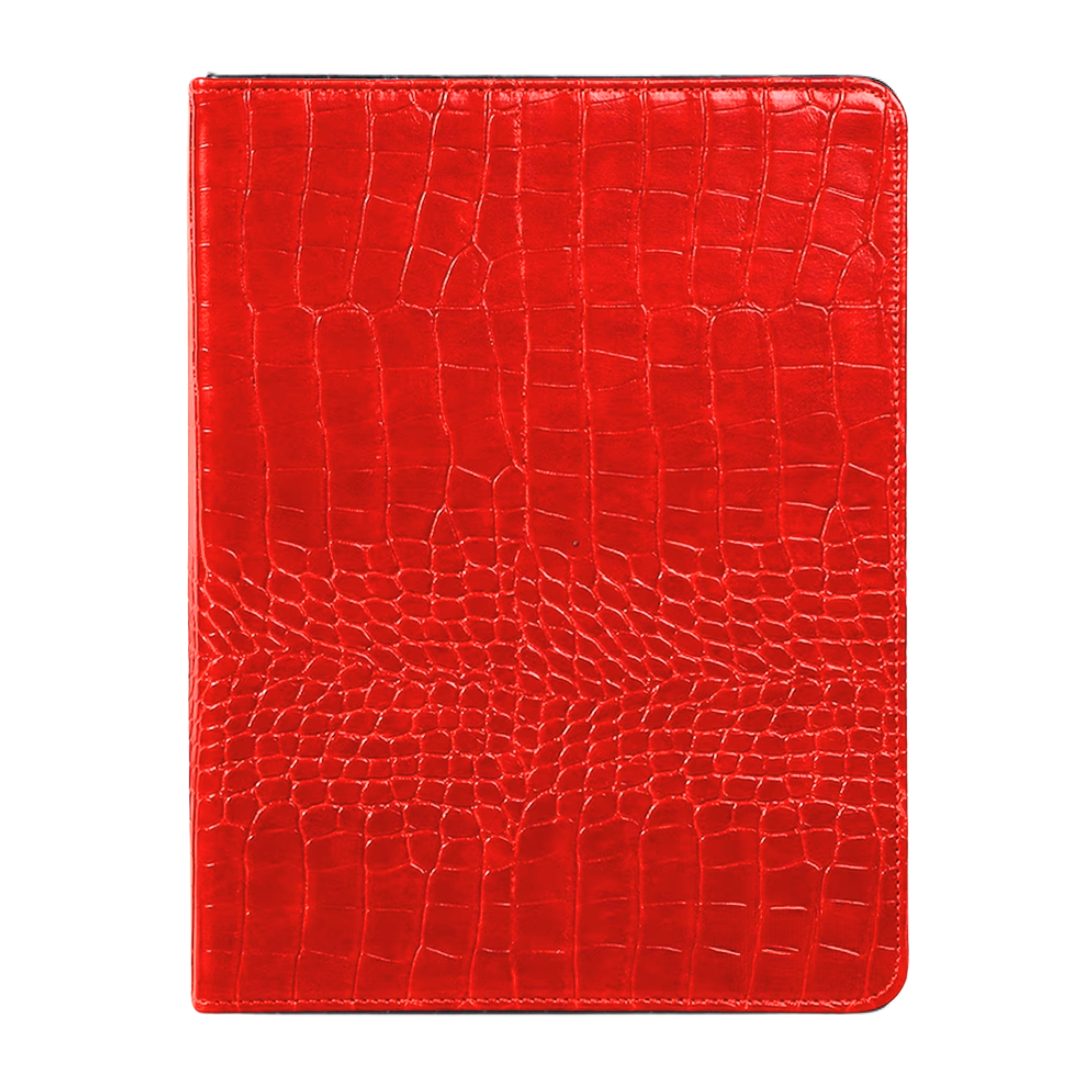 Funda para iPad de Cuero Sintético de Cocodrilo Rojo