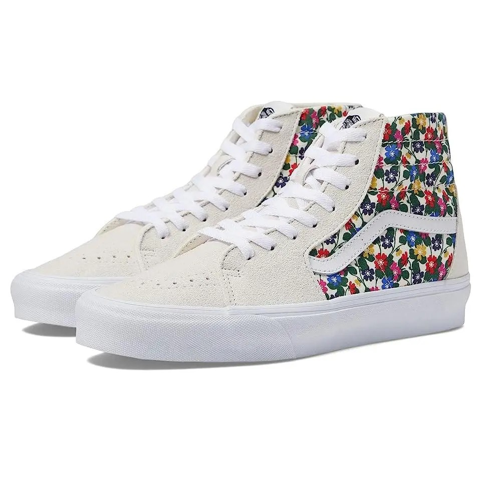 Vans Sk8-Hi Tapered Floral Shoe - Zapatillas Vans SK8 HI Tapered con estampado de flores para mujer - Sneakers Vans zapatilla alta Sk8hi tapered