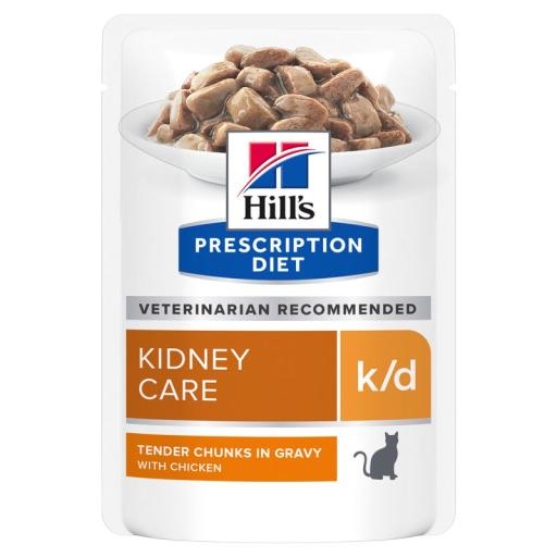 Hill's Comida Húmeda Prescription Diet k/d para Enfermedades Renales en Gatos - 12x85 gr