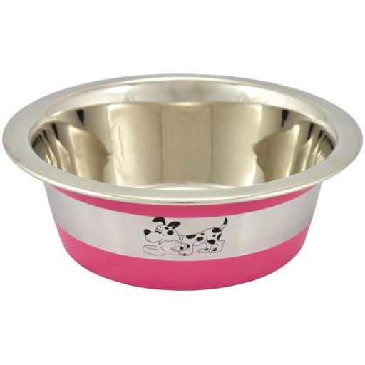 Nayeco Comedero Oslo Inoxidable Rosa (Perros , Comederos y bebederos) - 12 cm