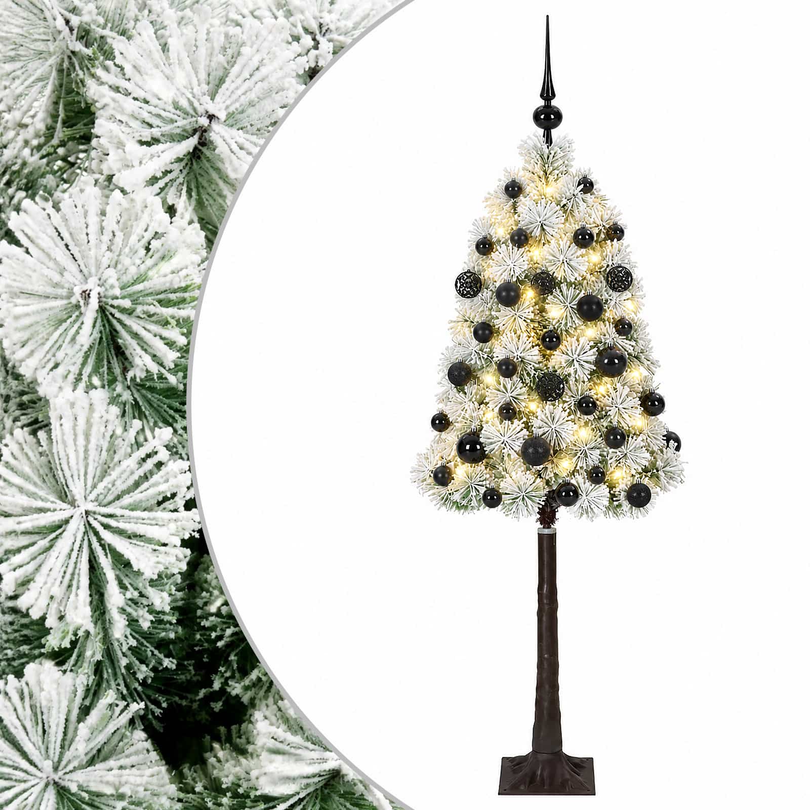 vidaXL Árbol de Navidad artificial de ramas plegables con bolas 120 cm