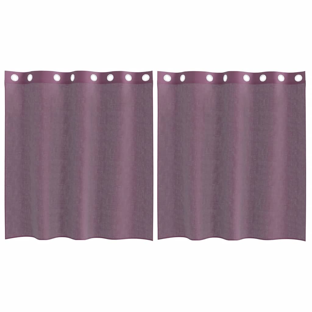 vidaXL Cortinas de gasa con ojales 2 uds 140x140 cm