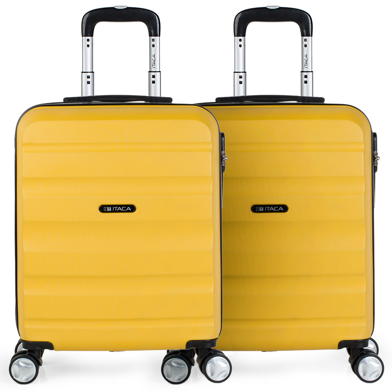Itaca - Set 2 Maletas Pequeñas Para Viaje En Pareja. Rígidas 4 Ruedas 55X40x20 Cm Cabina Trolley ABS. Equipaje De Mano. Cómodas Y Ligeras. Ryanair. Calidad Y Diseño. T71650P