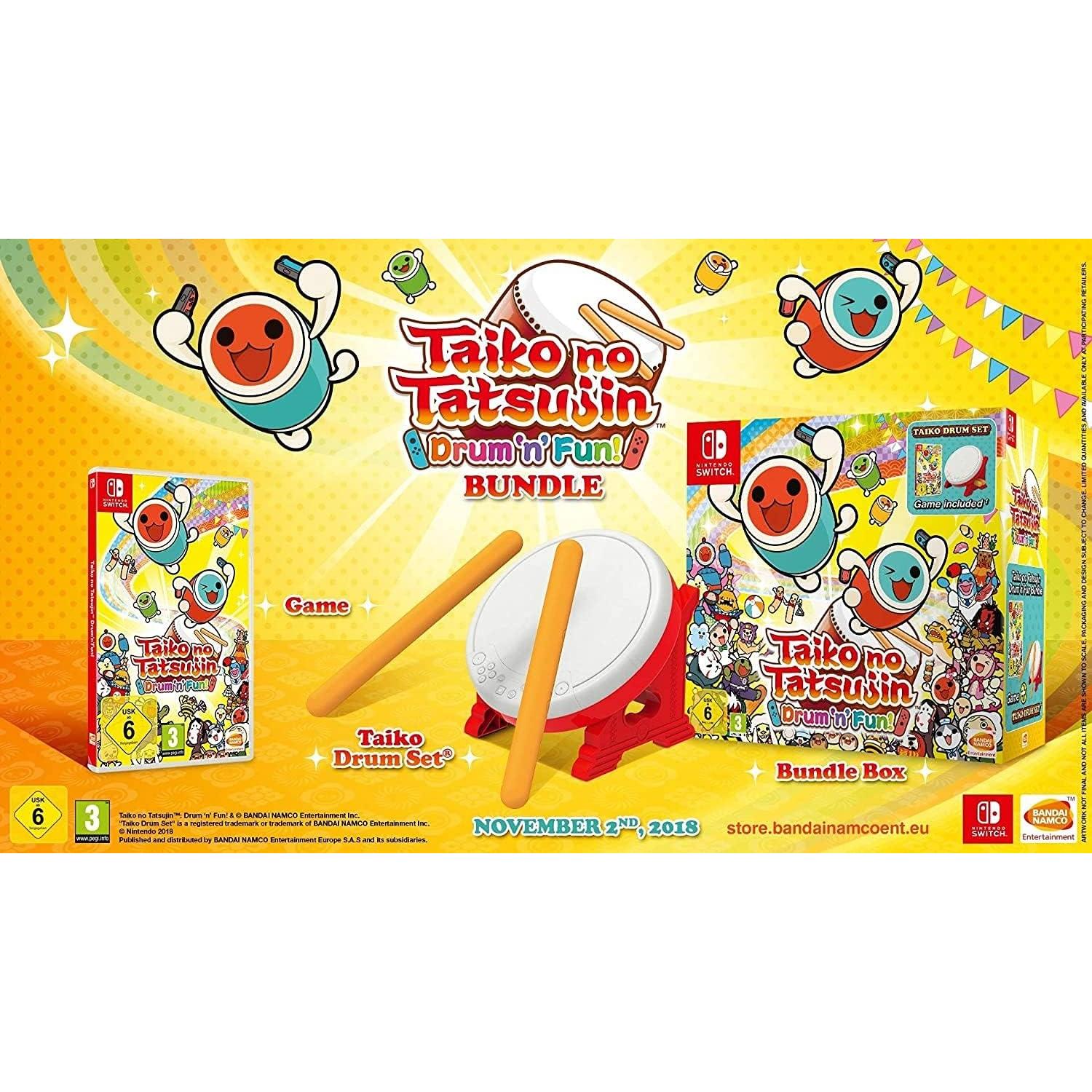 Taiko no Tatsujin: Drum and Fun! Bundle Juego para Consola Nintendo Switch, PAL ESPAÑA