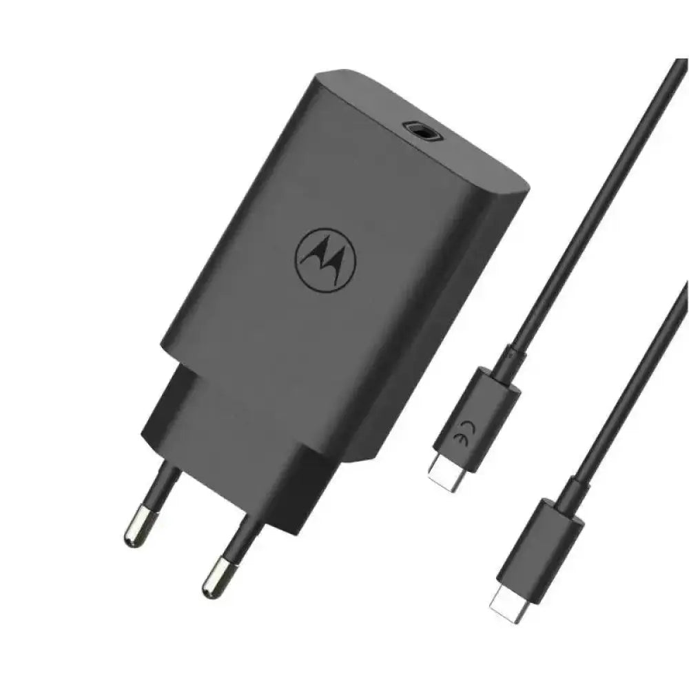 Motorola - Cargador de pared TurboPower 68W SJMC682 con tecnología GaNFast™ y cable USB-C 6.5A para carga rápida de teléfonos y tabletas