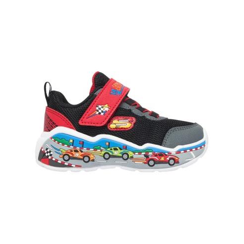 Zapatillas Skechers Play Scene Negro Rojo 407312N-Bkrd 407312N-Blnv Sneaker Casual Niño Niña