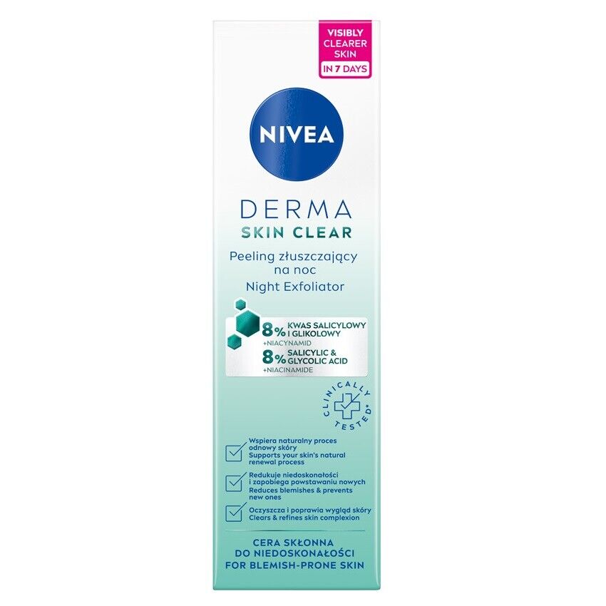 Nivea Derma Skin Clear Exfoliante de noche 40ml