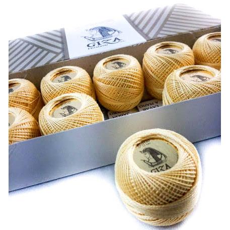 Ovillo de Algodón 100% Giza 5gr Nº12 - Blanco, Crudo y Colores Sólidos