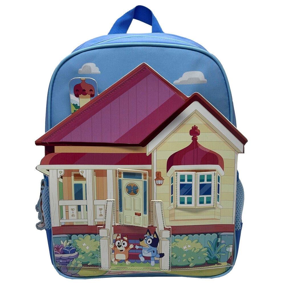 Mochilas Infantiles Bluey, Diseño 3D con Personajes, Asa Superior y Tirantes Ajustables, Compartimento Principal con Cremallera, Ligeras y Resistentes, para Colegio y Viaje