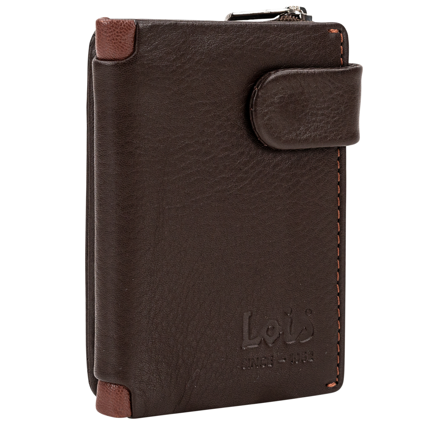 Lois Cartera De Piel Para Hombre - Cartera Hombre Piel Con Y Tarjetero, Diseño Slim, Cuero Auténtico, Regalo Elegante.