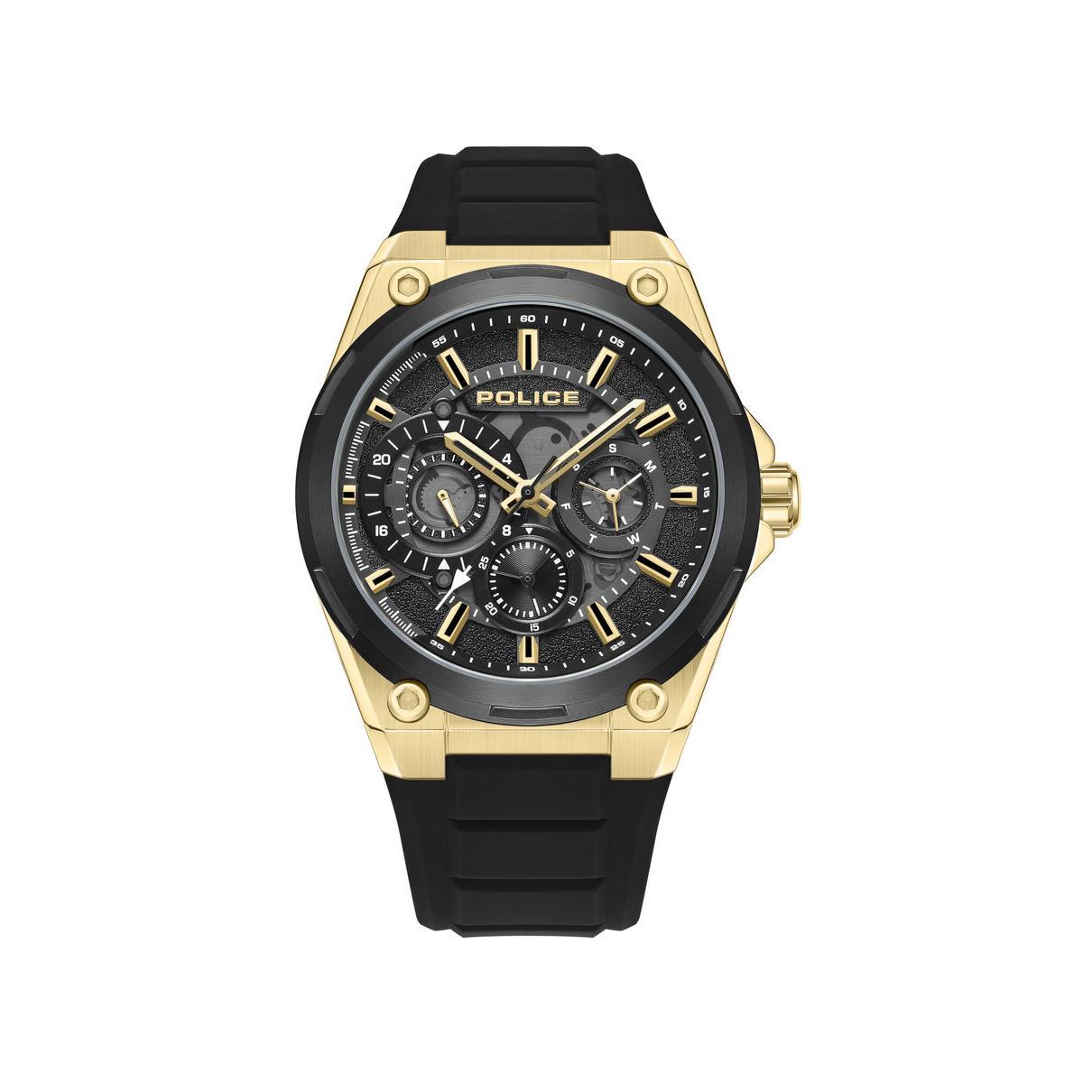Police Reloj Hombre Caja De Acero Pulsera Silicona De Color Plateado/gris Resistente Al Agua 5 Atm Pewjq2203241