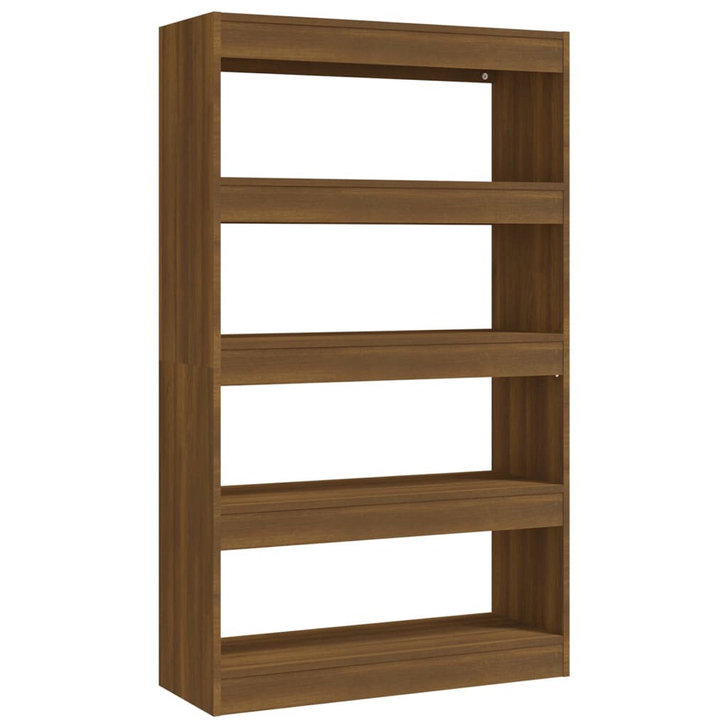 vidaXL Estantería/divisor madera ingeniería 80x30x135 cm Blanco, Negro, Roble Sonoma Mueble Almacenaje Estantería para Oficina, Estudio, Dormitorio Estantería/Librería/ mueble de Almacenamiento
