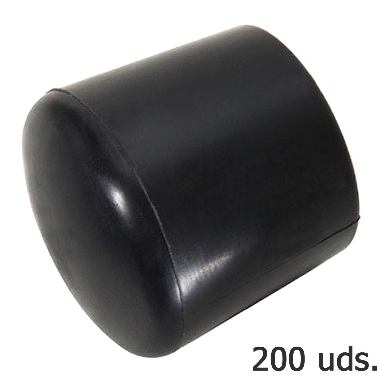 SANCO STORE - WOLFPACK LINEA PROFESIONAL Contera Plastico Redonda Exterior Negra 8 mm. Bolsa 200 Unidades