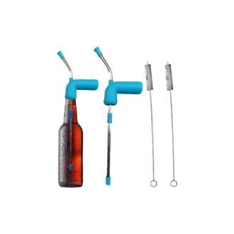 CA Tubo de respiración para cerveza Sollbry (2 unidades), embudo dispensador de cerveza, tubo de respiración doble para cerveza, embudo dispensador de cerveza con 2 cepillos, dispensador de tubo de respiración para cerveza.