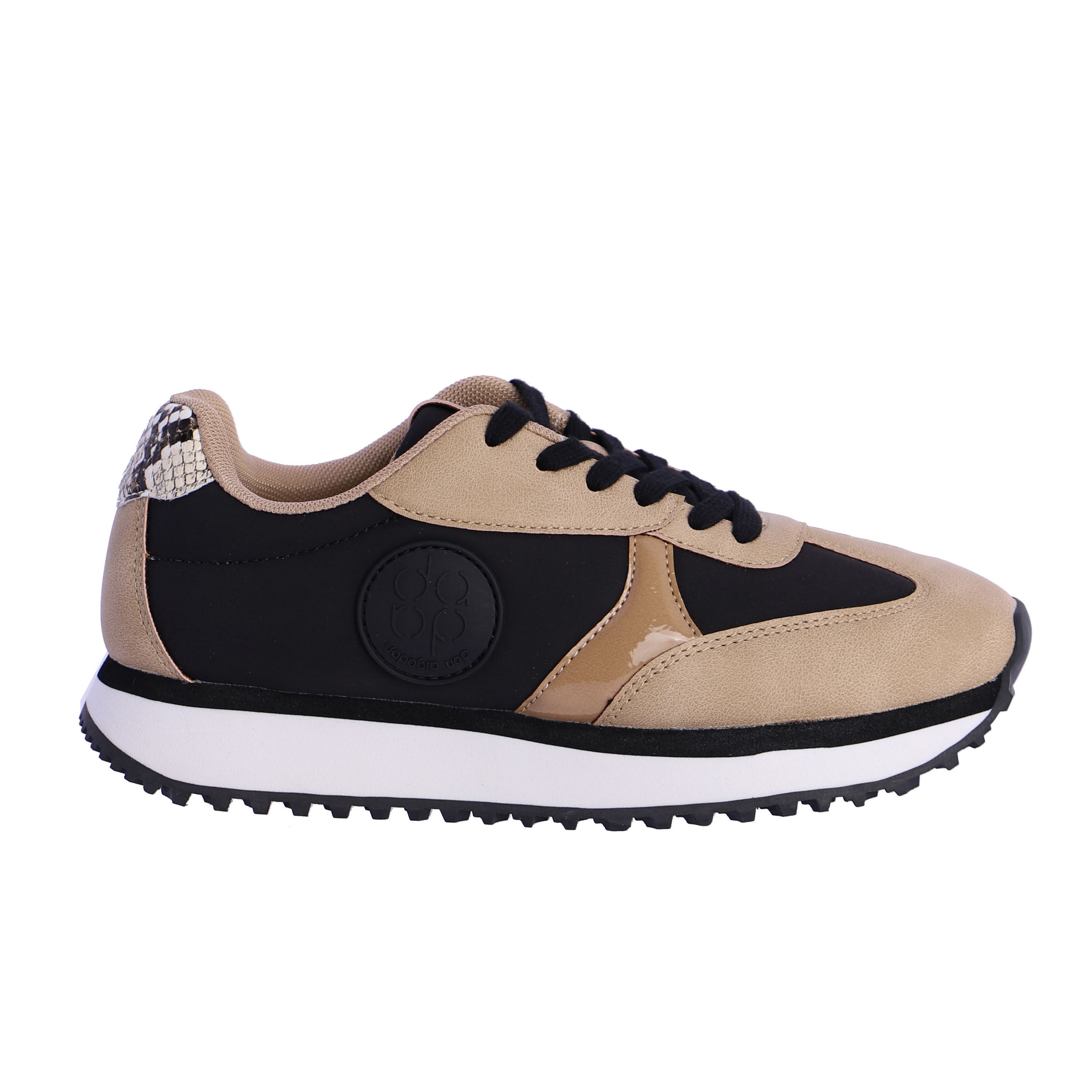 Zapatillas deportivas para mujer DON ALGODON Austria de piel sintética beige
