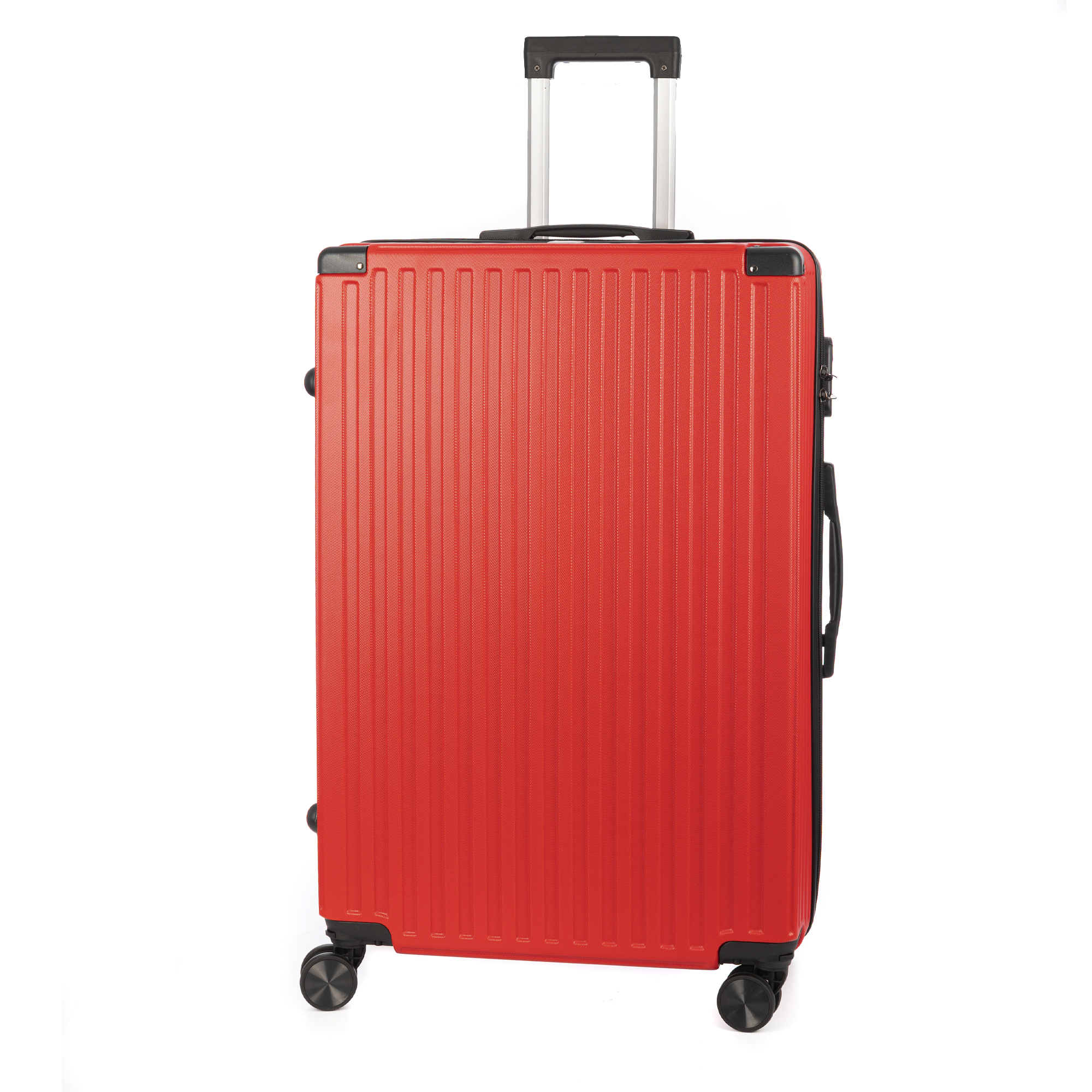 DAM Maleta gran volumen trolley rígida ultraligera, de ABS de alta resistencia con esquinas reforzadas. Cerradura numérica y 4 ruedas dobles extraíbles y giratorias 360°.  51x30x77Cm