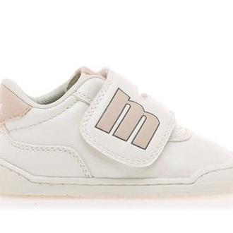 Zapatillas niña Mustang colegiales barefoot color usain blanc0 y nude calzado respetuoso de Mustang con cierre de doble tira adherente deportivos escolares casual muy comodos y flexibles de Mustang Free