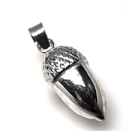 MINOPLATA Colgante Bellota de Plata de Ley 925 para Hombre