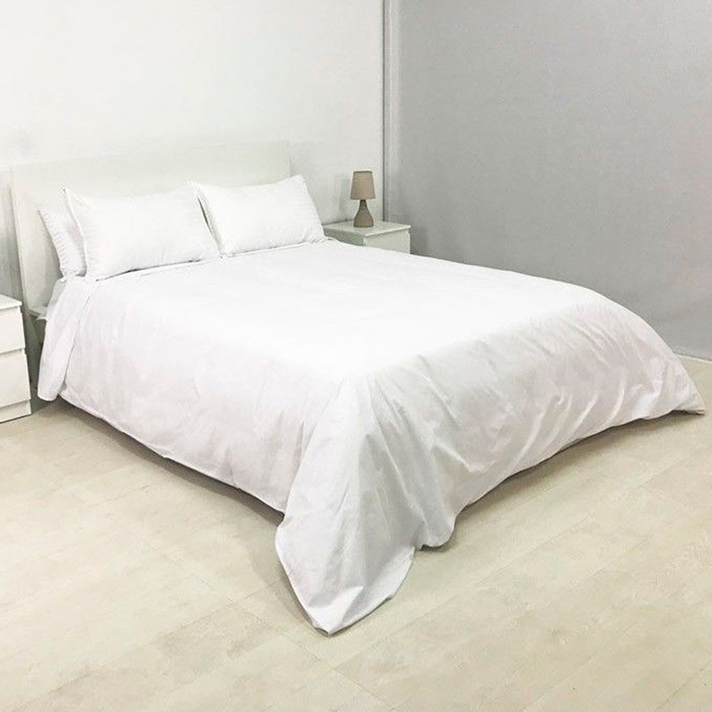 Funda Nórdica de 1 Pieza para Hostelería, 50% Algodón, 50% Poliéster, Varios tamaños disponibles, Color Blanco