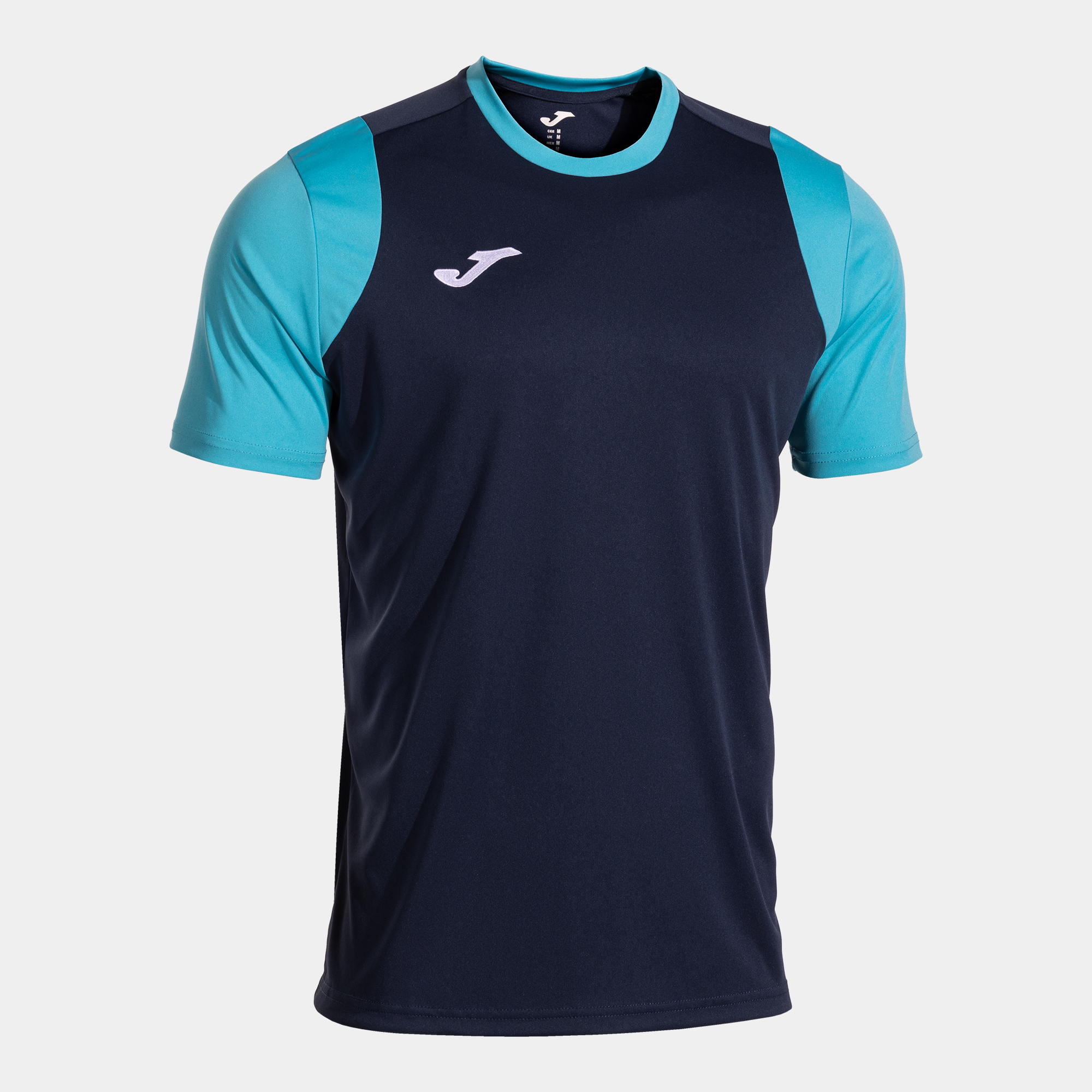 JOMA CAMISETA MANGA CORTA CANCHA DARK NAVY TURQUESA FLÚ Talla 4 (6XS) Niño Junior